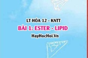 Ester, Lipid là gì? Cấu tạo Ester, tính chất vật lí, hóa học của Ester Chất béo, điều chế và ứng dụng? Hóa 12 bài 1 KNTT